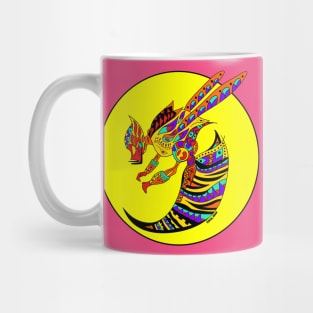 killer bee in warning yellow art Mug